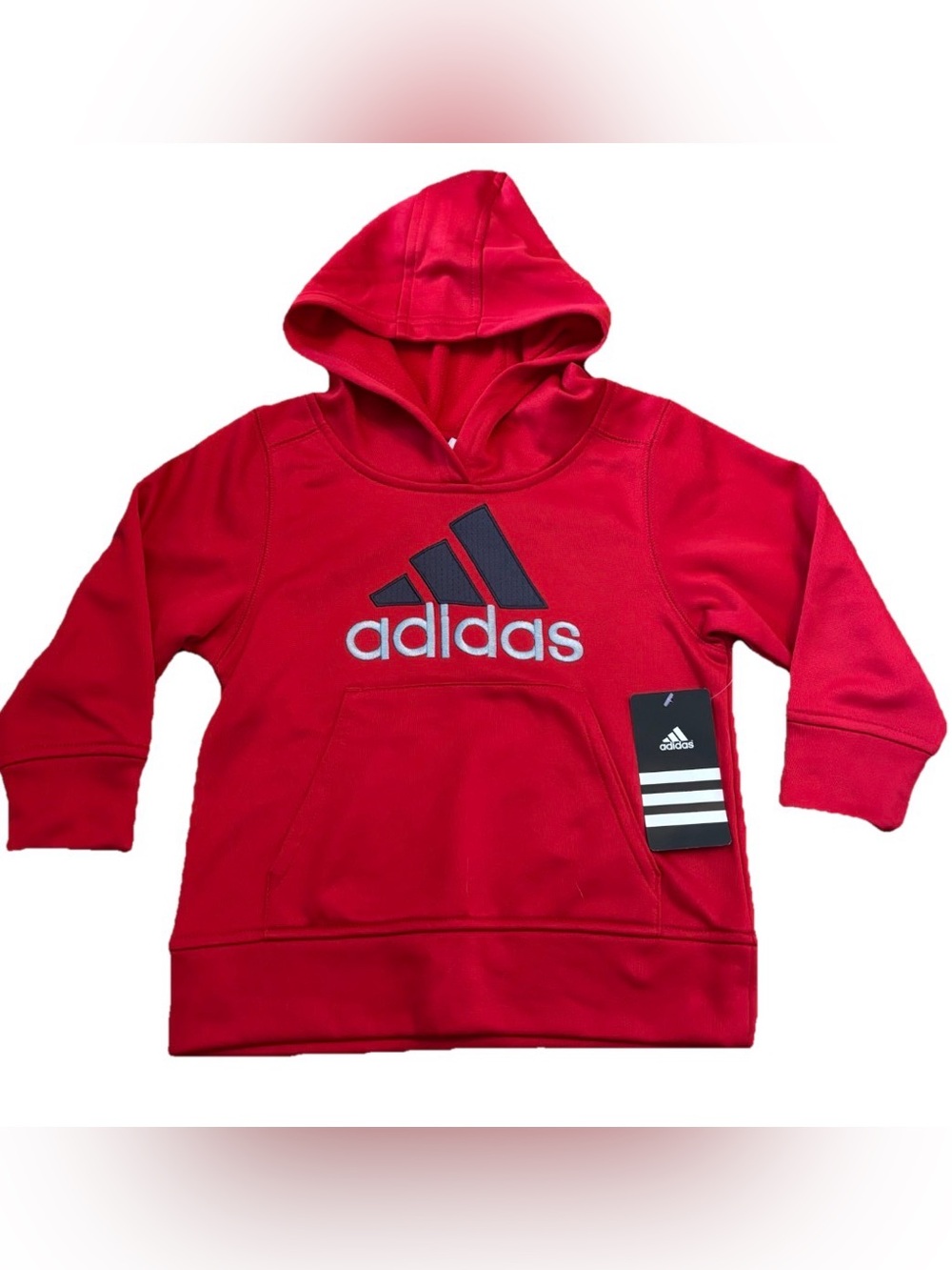 NWT Adidas Boys Red Hoodie with Logo - Size 2T